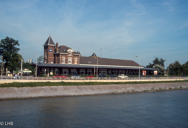 Station Kampen gezien vanaf de IJsselbrug
