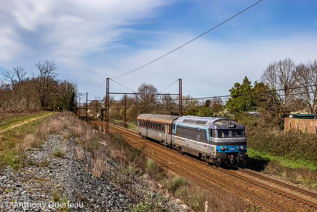 07 mars 2024 BB 67424 Train 372926 Bordeaux-St-Jean -> Périgueux Saint-Loubès (33)