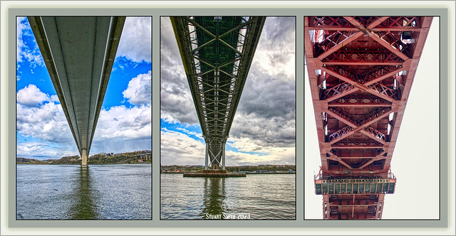 Below the Bridges, Firth of Forth, South Queensferry, West Lothian, Scotland UK