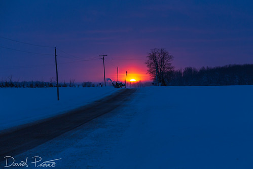 Sunset near Denfield, ON after Snowfall by David Piano, middlesexcentre ontario canada