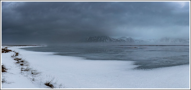 Snæfellsnes panorama on a dull wintry day