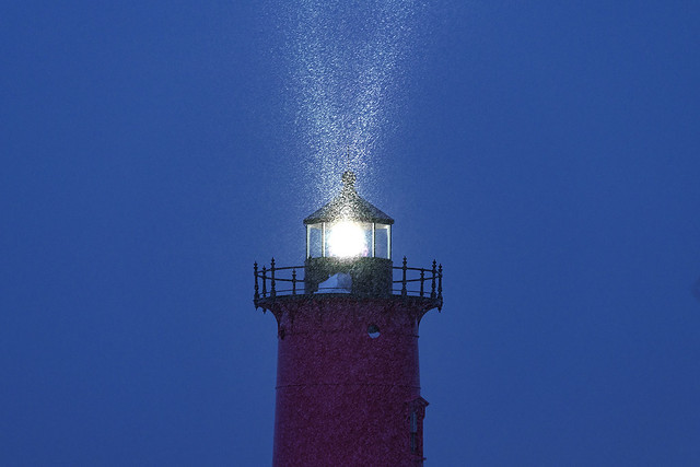 Nauset Lighthouse in the snow