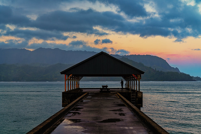 Hanalei Pier Sunrise - Kauai