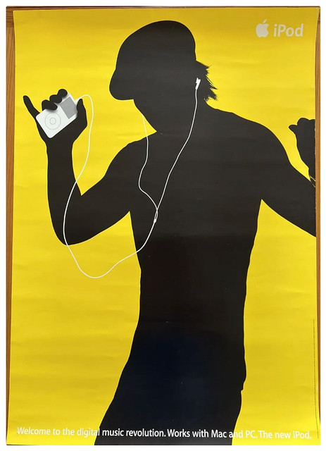 Apple iPod ‘silhouette’ ad campaign poster, 2003
