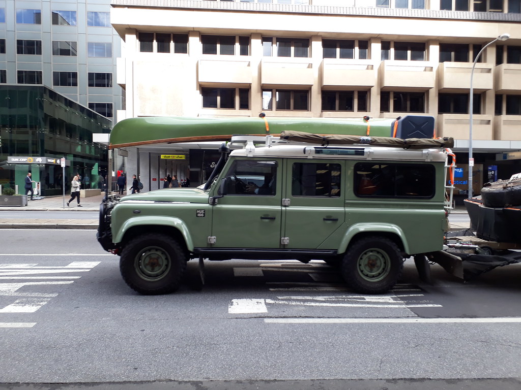 2015 Land Rover Defender with Tvan Camper Trailer on Grenfell Street