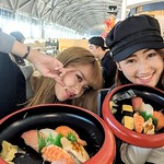 last sushi with my Japanese friends at Kansai, Osaka Airport KIX in Osaka, Japan 