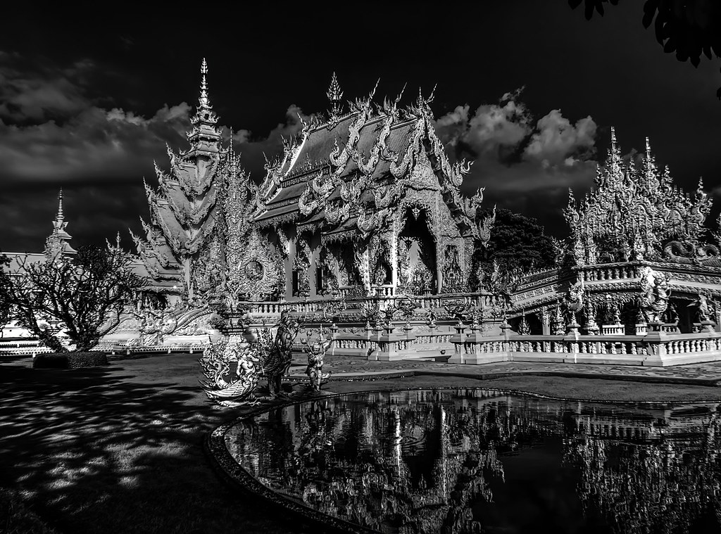 White Temple Chiang Rai Infrared FS B&W Midnight Series