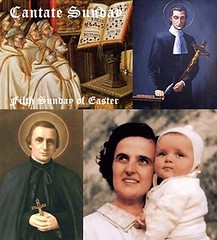 Cantate Sunday and Louis Marie de Montfort and Peter Chanel and Gianna Beretta Molla