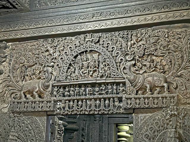 Temple interior, Belur, India