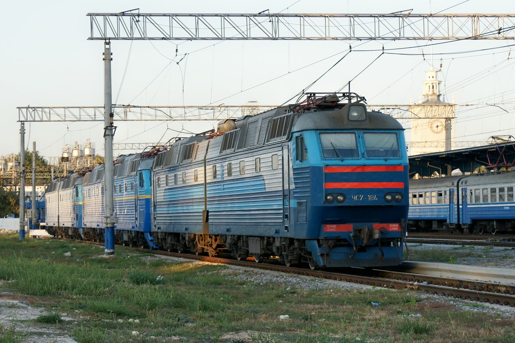 UZ / Ukrainian Railways ChS7-184, Simferopol, Crimea. 25.09.2011.