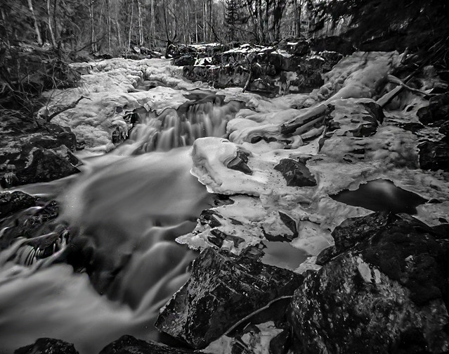 Spring Melt-Peterson Falls, Montreal River (Gogebic County, MI)