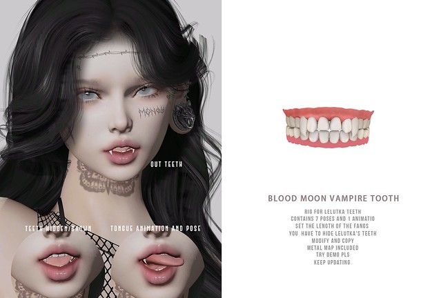 blood moon Vampire tooth PACK@EUQUAL10