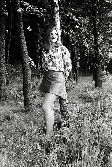 70's Model in the woods