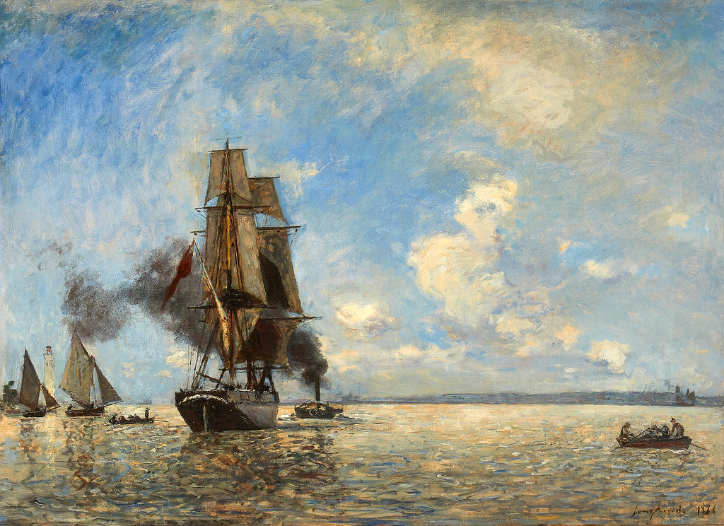 Johan Barthold Jongkind «Leaving the port of Honfleur», 1866