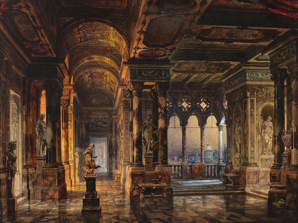 Georg Janny «Church interior», 1884