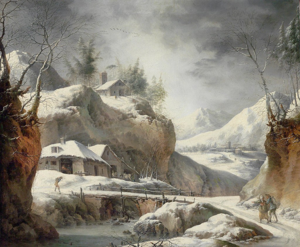Johann Christian Vollerdt «Winter mountain landscape», 1754