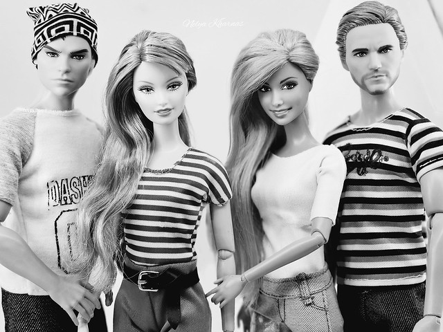 Steve Trevor action figure Ken by Mattel, Birthday Wishes 2015, High School Musical Sharpay Barbie, Owen Jurassic World Ken doll as Chris Pine.