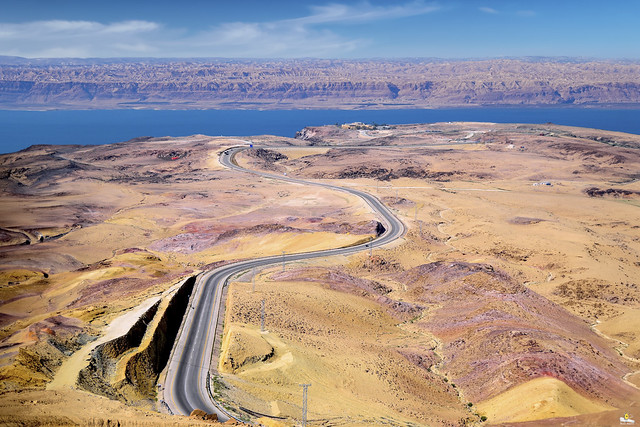 The road to the Dead Sea - Jordan.