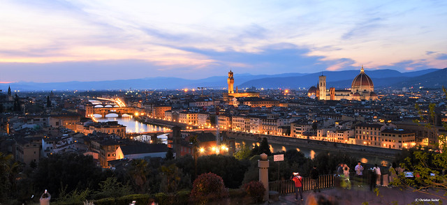 Evening view over Florence
