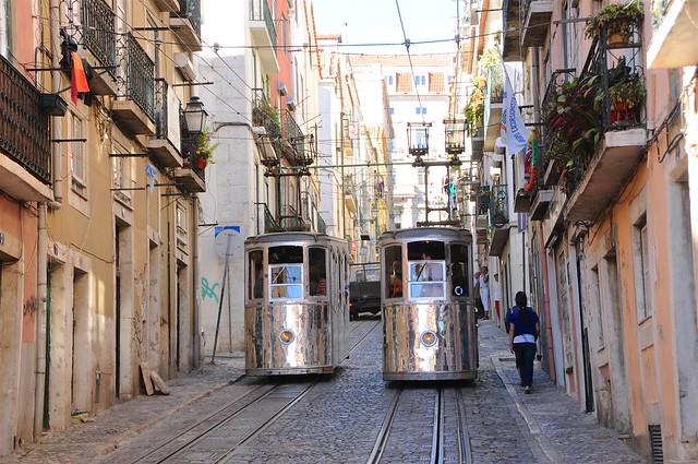 Bica Funicular Trams No 1 & 2 - Lisbon, Portugal