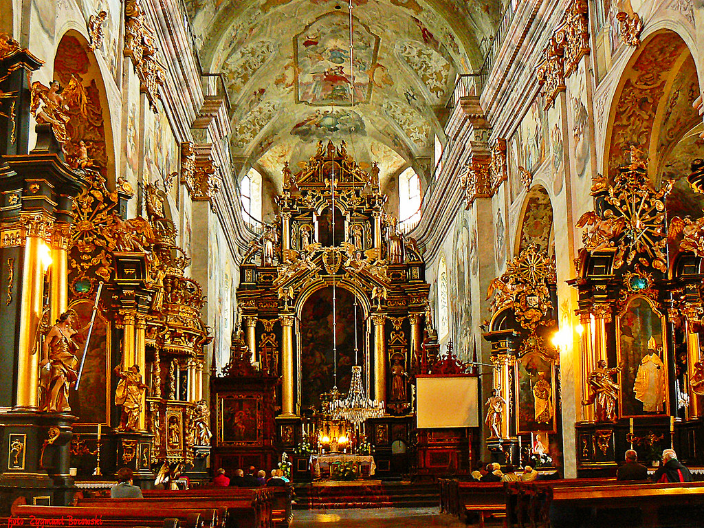 Leżajsk - interior of Basilica Annunciation Blessed Virgin Mary