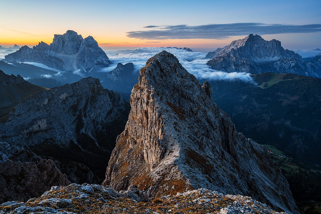 Monte Pelmo and Civetta before sunrise