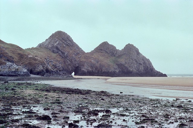 Kingston Poly field trip 1983 - geology at Three Cliffs Bay on the Gower Peninsula