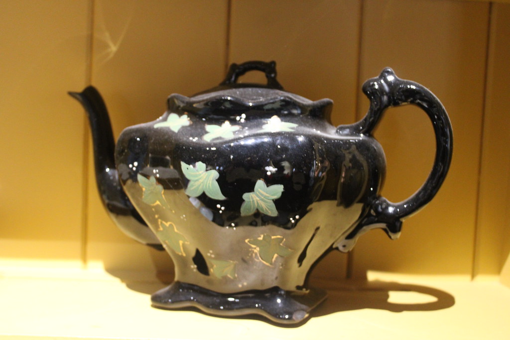 Black And Leafed Teapot
