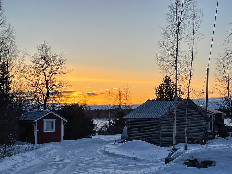 Sunset at the Bergö cottage