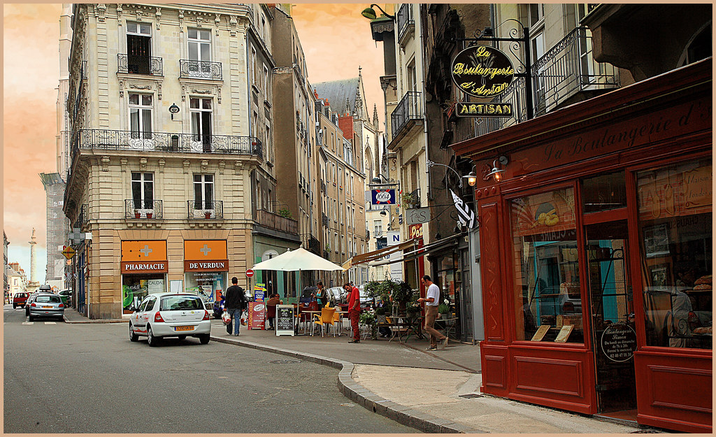 Dans les rues de Nantes, Loire-Atlantique, France