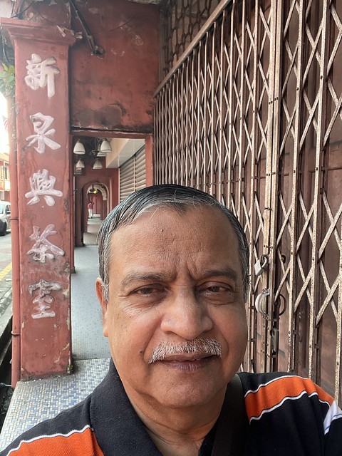 A selfie in the Malacca/ Melaka historic quarter on the way to breakfast