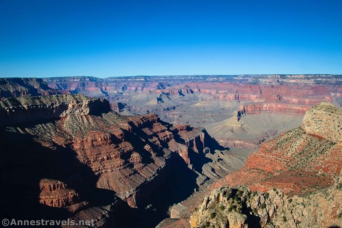 Looking left down Sapphire Canyon from Jicarilla Point, Grand Canyon National Park, Arizona