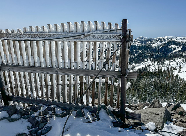 Wind fence on the ridge at Palisades