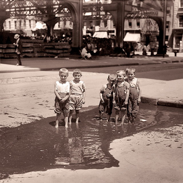 Posing in a Puddle -- July 1913