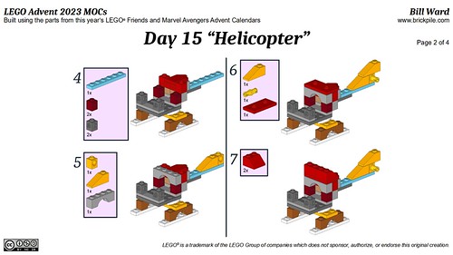 Helicopter MOC Instructions p2 (LEGO Advent 2023 Day 15)