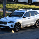BMW X3 xDrive30i (G01, 2023) Production: 2003 - 
Generation: Third (2017 - )
Engine: 2,0-litre biturbo R4 (petrol)
Power: 252 PS
Gearbox: 8-speed Steptronic
Layout: front engine, all wheel drive