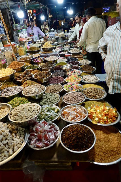 Street candy seller offerings, Ahmedabad