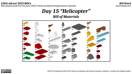 Helicopter MOC Parts (LEGO Advent 2023 Day 15)