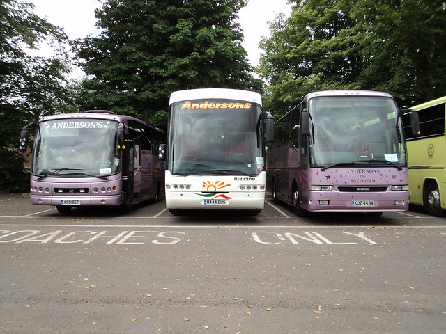 Andersons Coaches of Sheffield X951DEP, W444BUS & KJZ4434