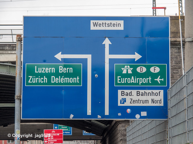Road Traffic Sign, Basel, Canton Basel-Stadt, Switzerland
