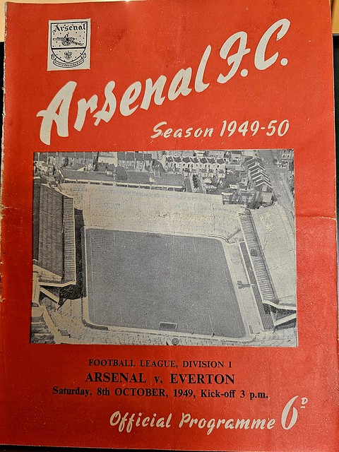 Arsenal v Everton 8th October 1949