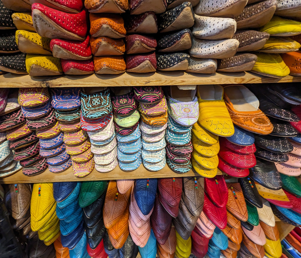 A rainbow of leather slippers (2 of 2)