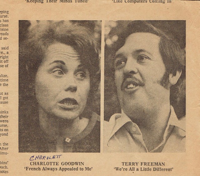 Charolett [Baker] Goodwin and Terry Friedman, Dayton Daily News, July 4, 1973