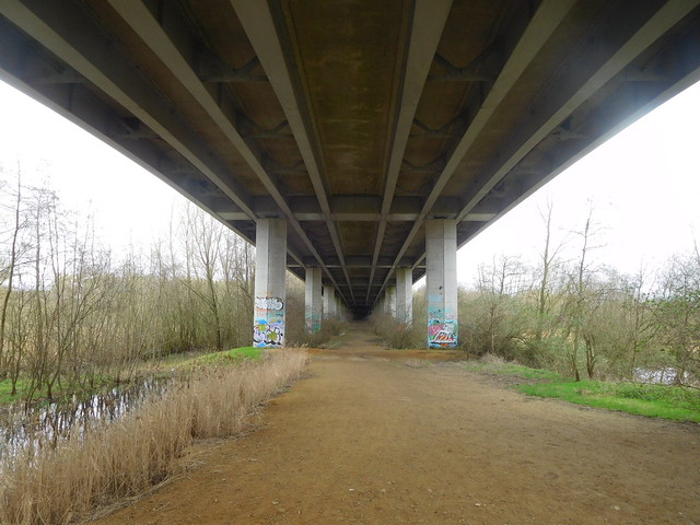Underneath the A47 flyover