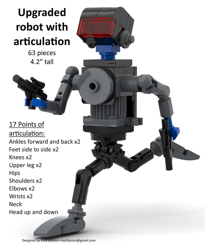 Upgraded robot with articulation
