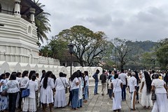 Pilgrims at Sri Dalada Maligawa