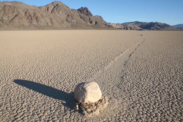 California Death Valley Racetrack Playa moving rocks