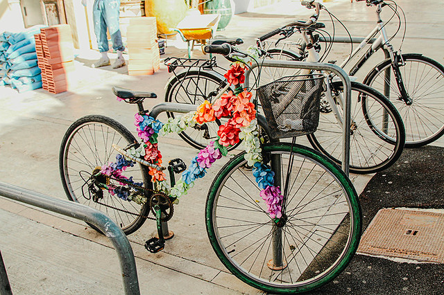 La bicicleta floreada