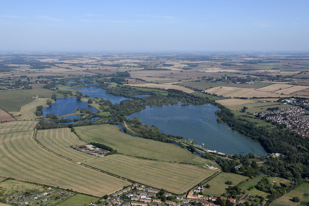 Thrapston Lakes aerial image - Northamptonshire