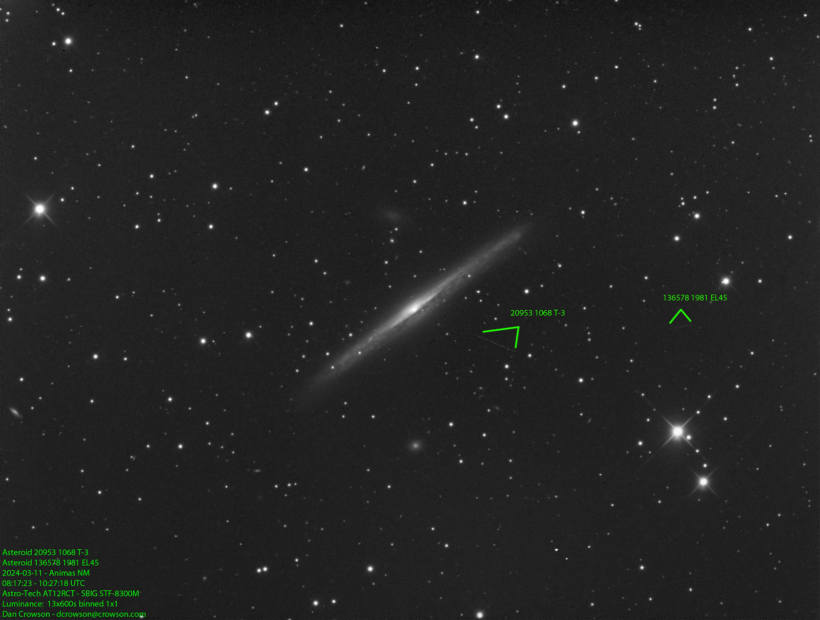 Asteroid 136578 1981 EL45 - 13x600s - 2024-03-11